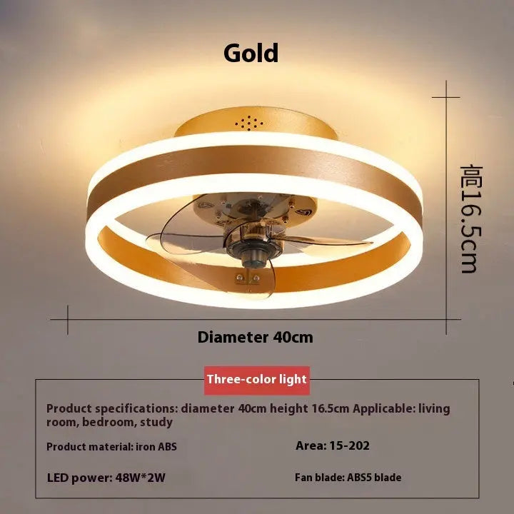 Bedroom Living Room Invisible LED Ceiling Ceiling Fan Lights null