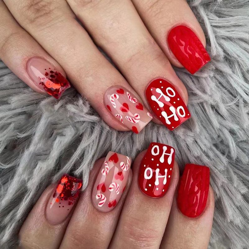 Red Christmas Nail Art Love Glitter Fake Nails Nail Art null Red Christmas Nail Art Love Glitter Fake Nails Nail Art Red Christmas Nail Art Love Glitter Fake Nails Nail Art