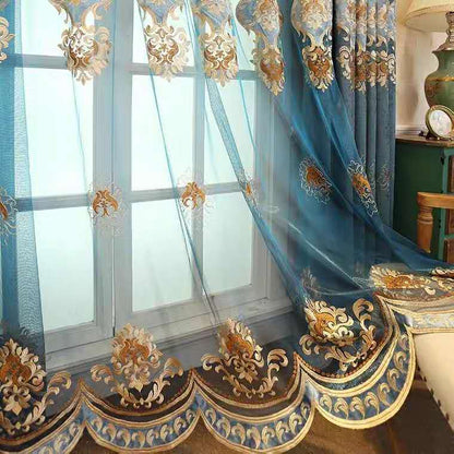 Embroidered Double-sided Chenille Velvet Embroidery Yarn European Curtain null