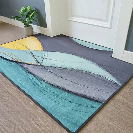 Modern Minimalist Home Entrance Floor Mats Custom Human Door Mats Living Room Non-slip Absorbent Foot Mats Bedroom Carpets null