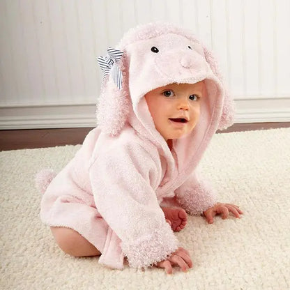 Cartoon Cute Animal Modeling Baby Bath Towels Baby Bathrobes Cotton Children's Bathrobes Baby Hooded null