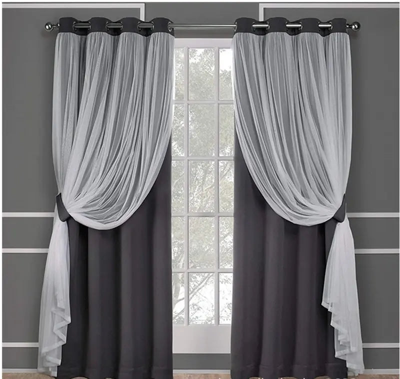 Curtain Lace Double Layer Shading null