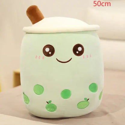 Cute Fruit Drink Plush Stuffed Soft Strawberry Milk Tea Plush Boba Tea Cup Toy Bubble Tea Pillow Cushion Kids Gift null