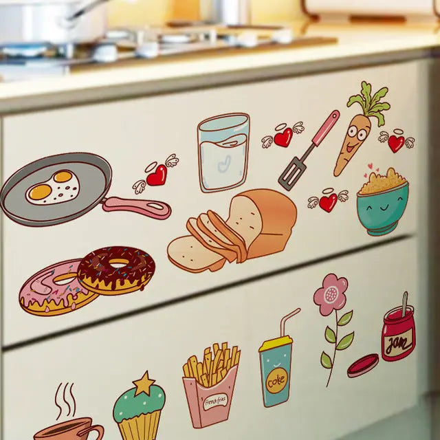 Kitchenware Self-adhesive Paper Cabinet Wall Stickers null