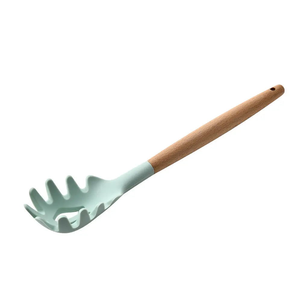 Silicone Kitchenware With Wooden Handle null