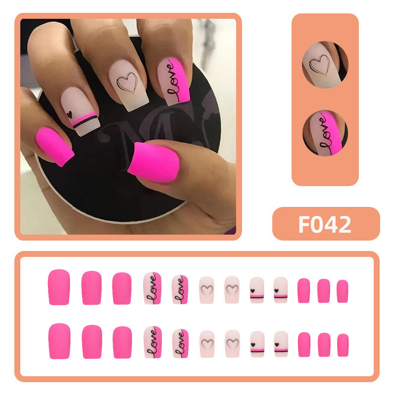 Manicure Valentine's Day Fake Nails Love null Manicure Valentine's Day Fake Nails Love Manicure Valentine's Day Fake Nails Love