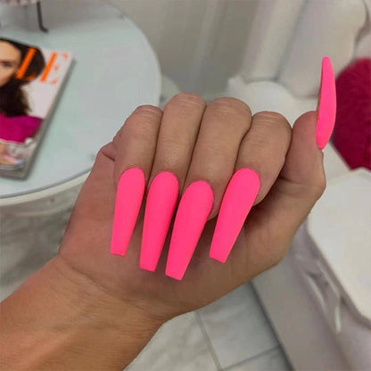 Solid Color Long Ballet Fake Nails Multi-color Removable null Solid Color Long Ballet Fake Nails Multi-color Removable Solid Color Long Ballet Fake Nails Multi-color Removable