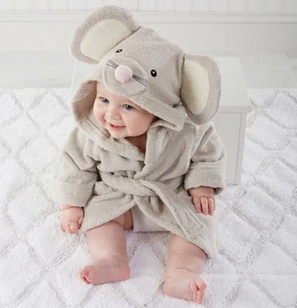 Cartoon Cute Animal Modeling Baby Bath Towels Baby Bathrobes Cotton Children's Bathrobes Baby Hooded null