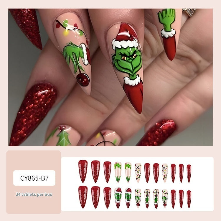 Christmas Wear Fake Nails Nail Sticker null Christmas Wear Fake Nails Nail Sticker Christmas Wear Fake Nails Nail Sticker