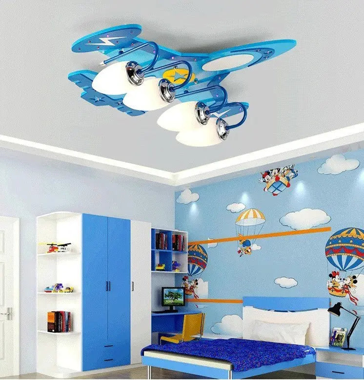 Children's Room LED Ceiling Creative Airplane Cartoon Eye Protection Lamps null