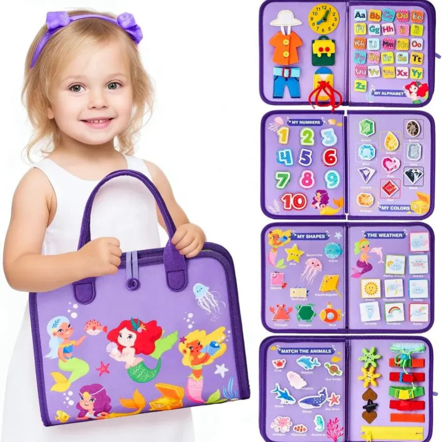 New Busy Book Children's Busy Board Dressing And Buttoning Learning Baby Early Education Preschool Sensory Learning Toy null