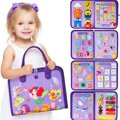 New Busy Book Children's Busy Board Dressing And Buttoning Learning Baby Early Education Preschool Sensory Learning Toy null