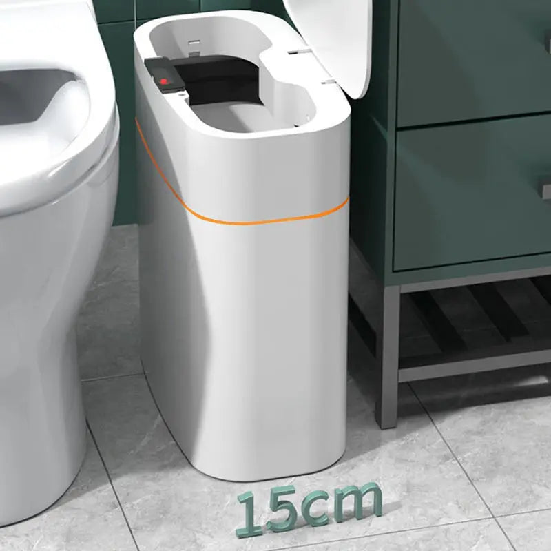 Smart Trash Can With Lid For Bedroom And Living Room Kitchen Storage Box Trash Can Induction Small Car Box Automatic Smart Dustbin Smart Trash Bin null