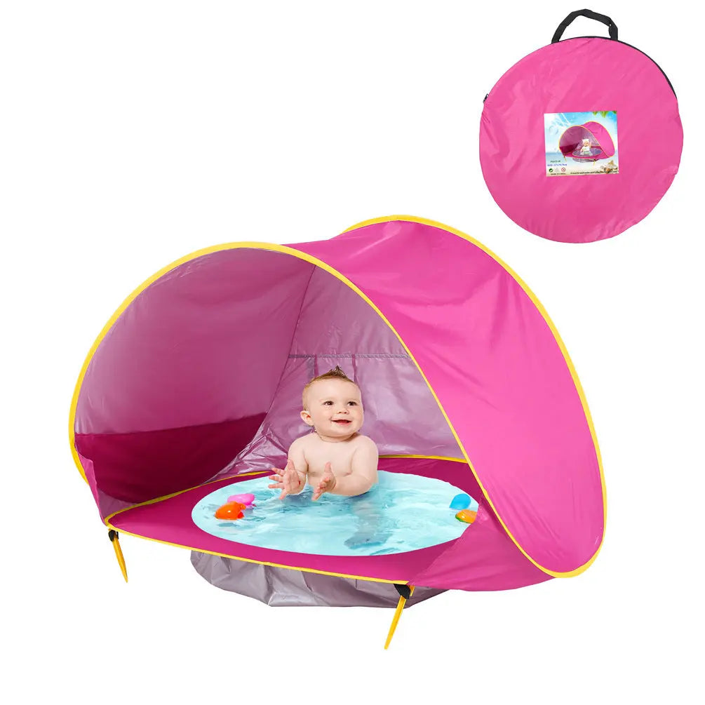 Baby Beach Tent Kids Outdoor Camping Easy Fold Up Waterproof  Up Sun Awning Tent UV-protecting null