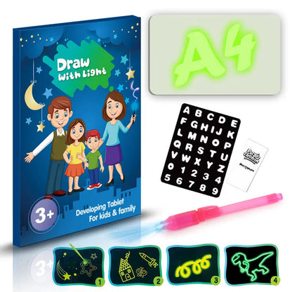 Educational Toy Drawing Pad 3D Magic 8 Light Effects Puzzle Board Sketchpad null