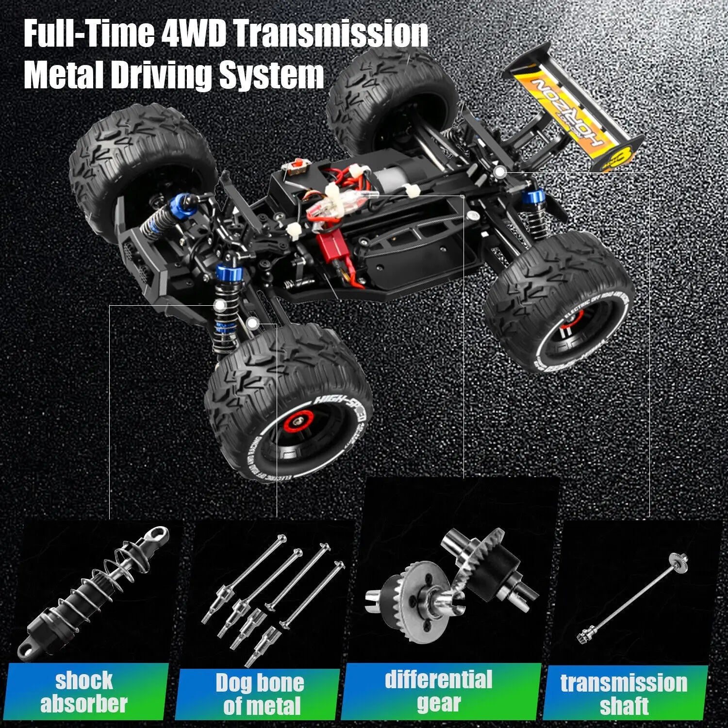 4DRC 1-10 Scale RC Car RC Auto Brushed Moster Truck Remote Control Car Off Road null