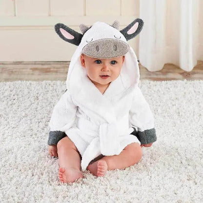 Cartoon Cute Animal Modeling Baby Bath Towels Baby Bathrobes Cotton Children's Bathrobes Baby Hooded null