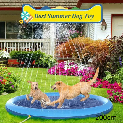 Non-Slip Splash Pad For Kids And Pet Dog Pool Summer Outdoor Water Toys Fun Backyard Fountain Play Mat null