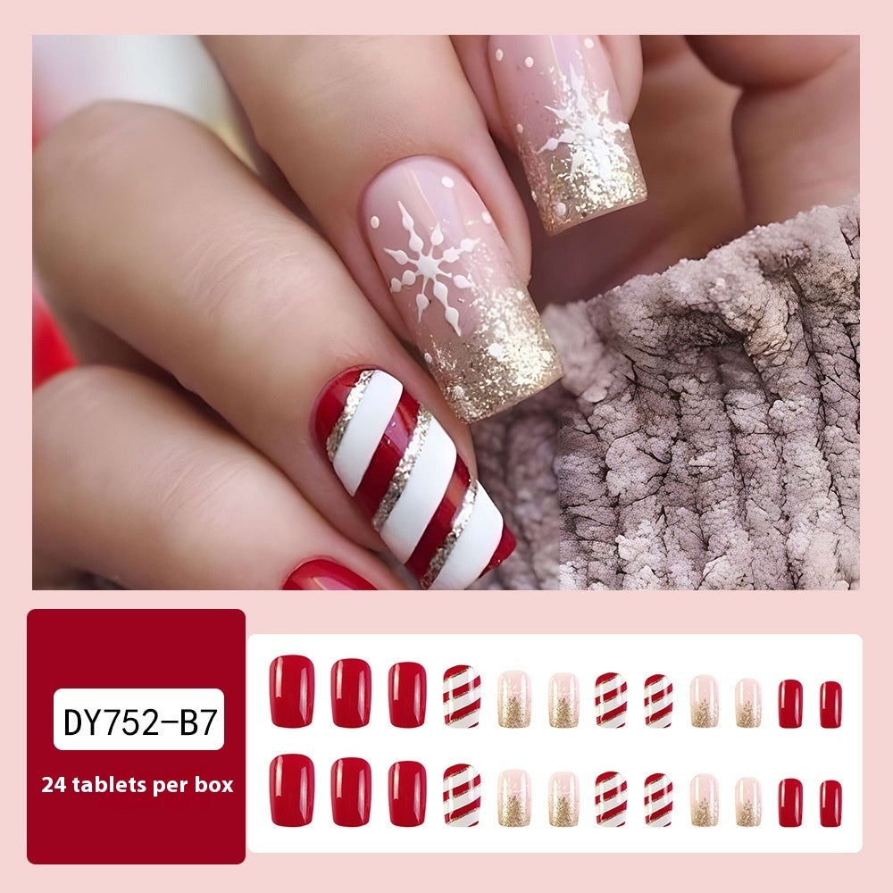 Christmas Wear Fake Nails Nail Sticker null Christmas Wear Fake Nails Nail Sticker Christmas Wear Fake Nails Nail Sticker