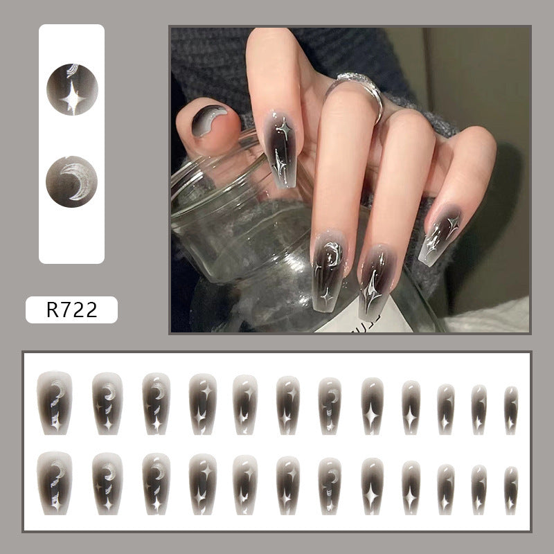 Dark Hot Girl Ins Style Blush Nail Silver Fake Nails null Dark Hot Girl Ins Style Blush Nail Silver Fake Nails Dark Hot Girl Ins Style Blush Nail Silver Fake Nails