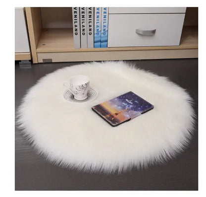 Hair Plush Carpet Floor Mats Household Floor Mats  Wool Round Bedroom Carpets null