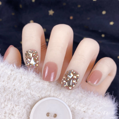 Champagne Gold Full Diamond Manicure Patches Wearing Fake Nails Finished null Champagne Gold Full Diamond Manicure Patches Wearing Fake Nails Finished Champagne Gold Full Diamond Manicure Patches Wearing Fake Nails Finished