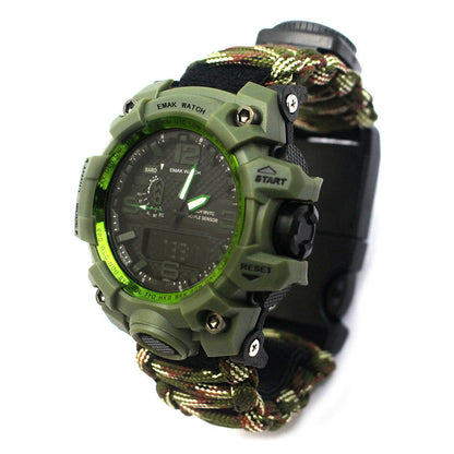 Outdoor Waterproof Multifunctional Climbing Watch Parachute Cord Woven Emergency Survival Watch null Outdoor Waterproof Multifunctional Climbing Watch Parachute Cord Woven Emergency Survival Watch