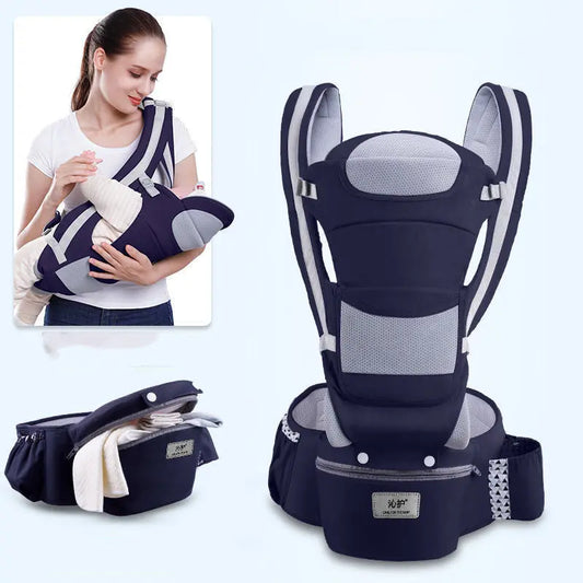 Ergonomic Baby Carrier Infant Baby Hipseat Carrier 3 In 1 Front Facing Ergonomic Kangaroo Baby Wrap Sling null