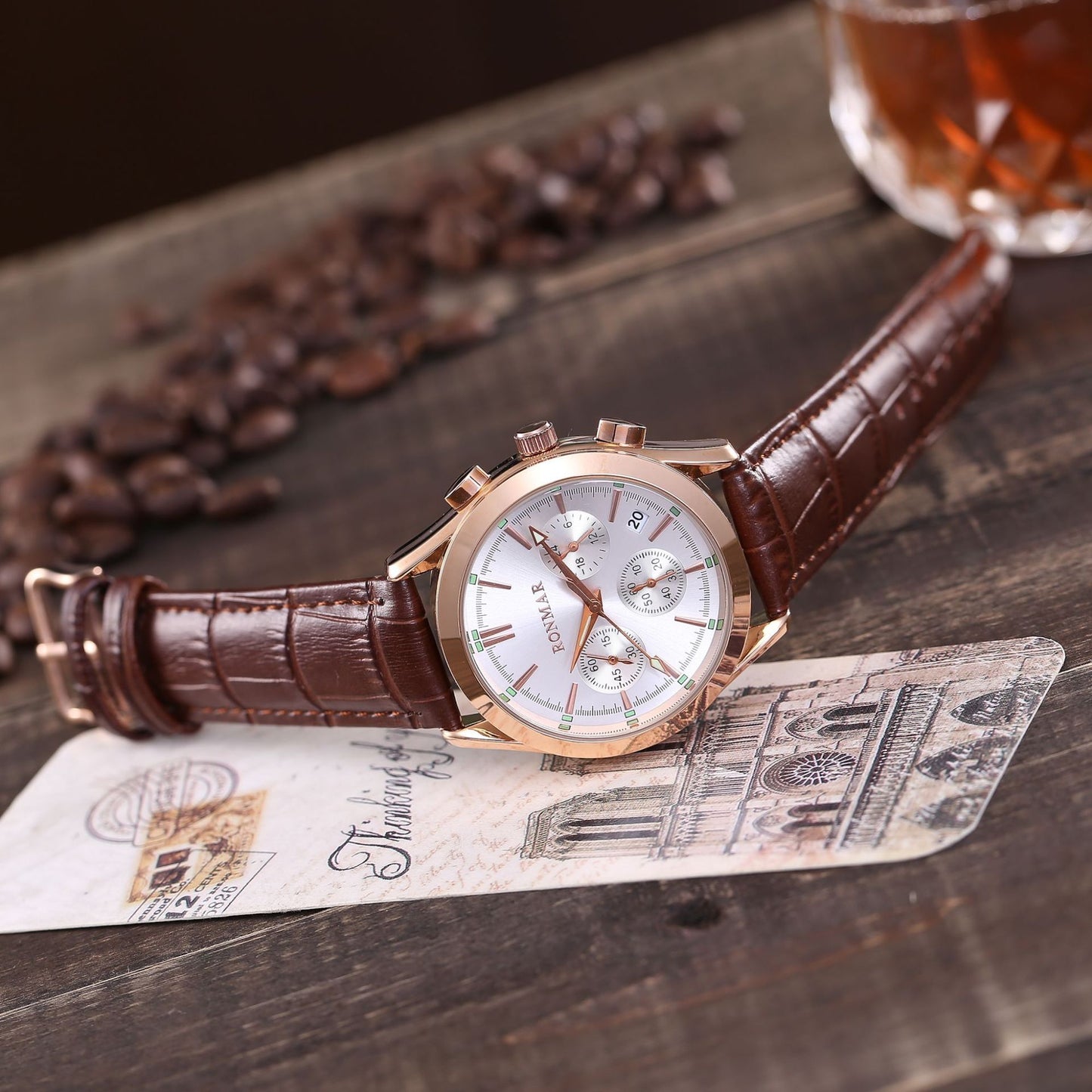 Six-pin quartz leather waterproof casual luminous watch null Six-pin quartz leather waterproof casual luminous watch