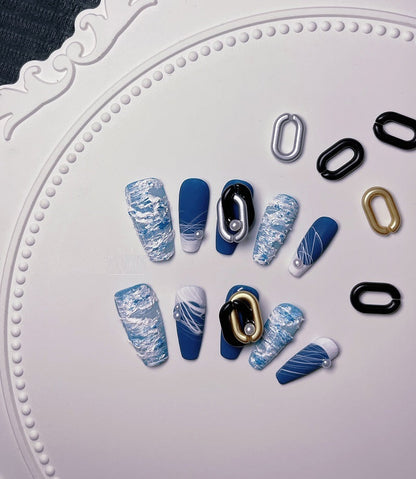 Plaster Hole Denim European And American Nail Art Customization Fake Nails null Plaster Hole Denim European And American Nail Art Customization Fake Nails Plaster Hole Denim European And American Nail Art Customization Fake Nails