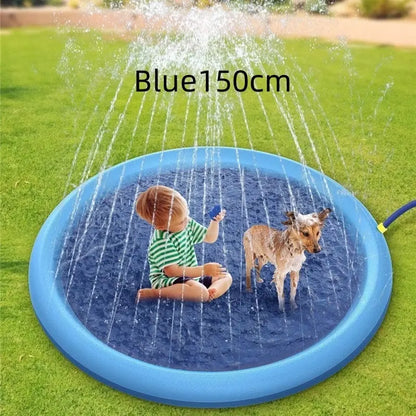 Non-Slip Splash Pad For Kids And Pet Dog Pool Summer Outdoor Water Toys Fun Backyard Fountain Play Mat null