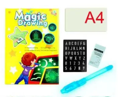 Educational Toy Drawing Pad 3D Magic 8 Light Effects Puzzle Board Sketchpad null