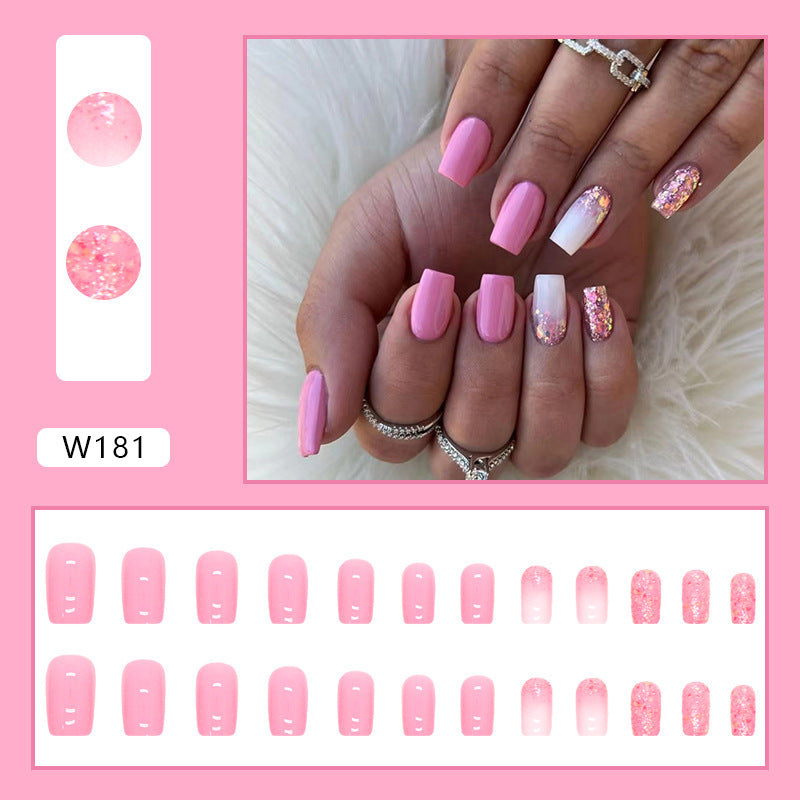 Mid-length Square Fake Nails Shiny Fragments null Mid-length Square Fake Nails Shiny Fragments Mid-length Square Fake Nails Shiny Fragments