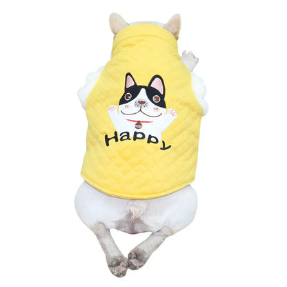 Dog Vest Plush Thickened Candy Color New Year''s Clothing null