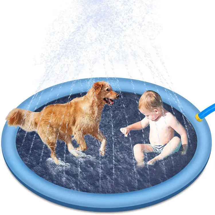 Non-Slip Splash Pad For Kids And Pet Dog Pool Summer Outdoor Water Toys Fun Backyard Fountain Play Mat null