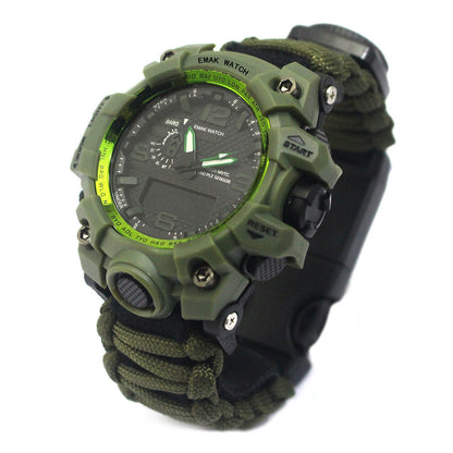 Outdoor Waterproof Multifunctional Climbing Watch Parachute Cord Woven Emergency Survival Watch null Outdoor Waterproof Multifunctional Climbing Watch Parachute Cord Woven Emergency Survival Watch