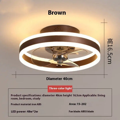 Bedroom Living Room Invisible LED Ceiling Ceiling Fan Lights null