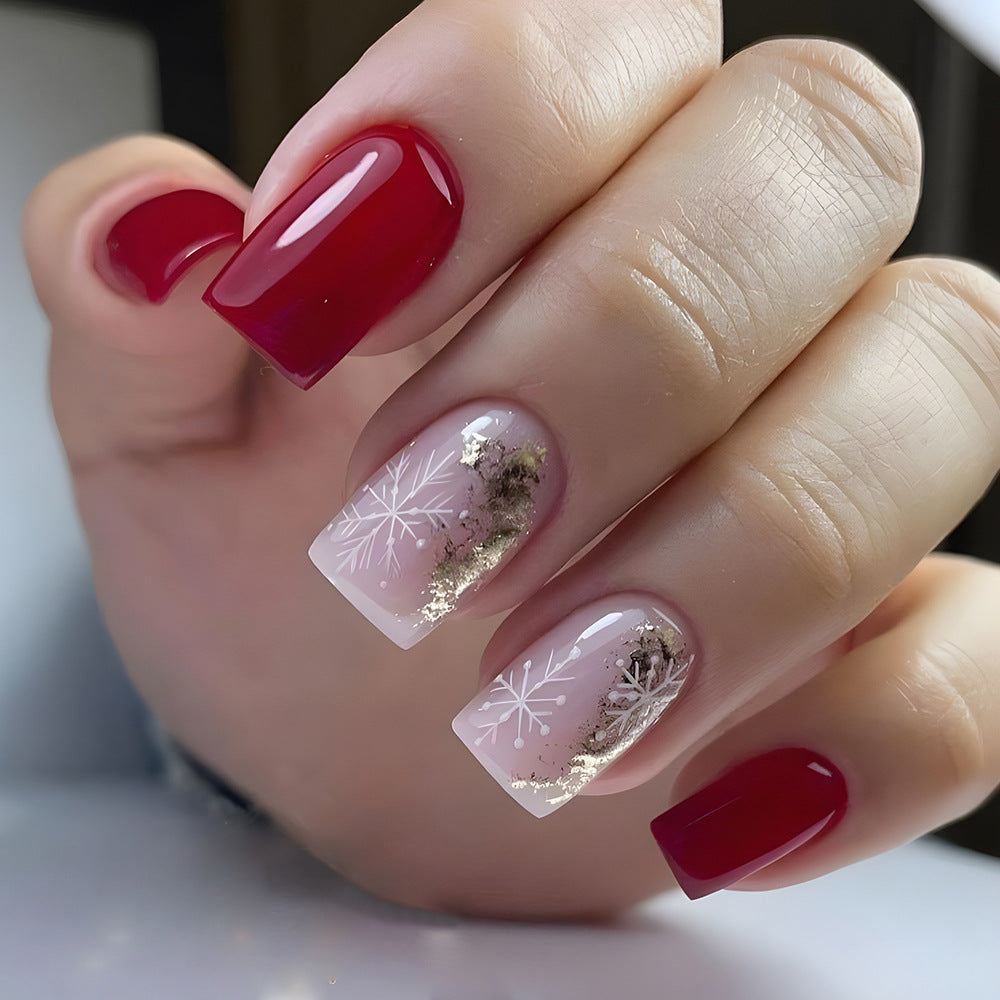 Christmas Jelly Glue Nail Sticker Wear Fake Nails null Christmas Jelly Glue Nail Sticker Wear Fake Nails Christmas Jelly Glue Nail Sticker Wear Fake Nails