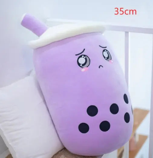 Cute Fruit Drink Plush Stuffed Soft Strawberry Milk Tea Plush Boba Tea Cup Toy Bubble Tea Pillow Cushion Kids Gift null