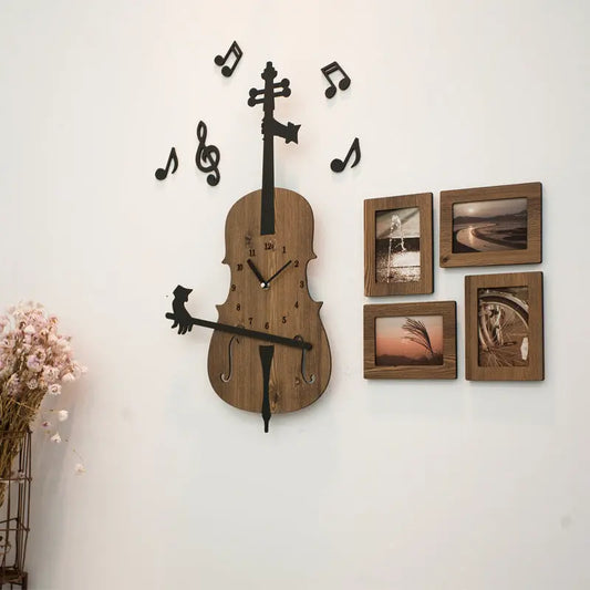 Adorn Clocks On Wooden Walls With Cute Cartoons null