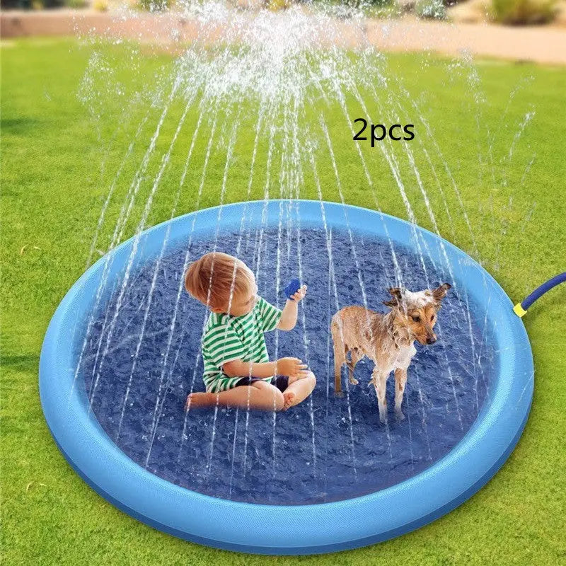 Non-Slip Splash Pad For Kids And Pet Dog Pool Summer Outdoor Water Toys Fun Backyard Fountain Play Mat null