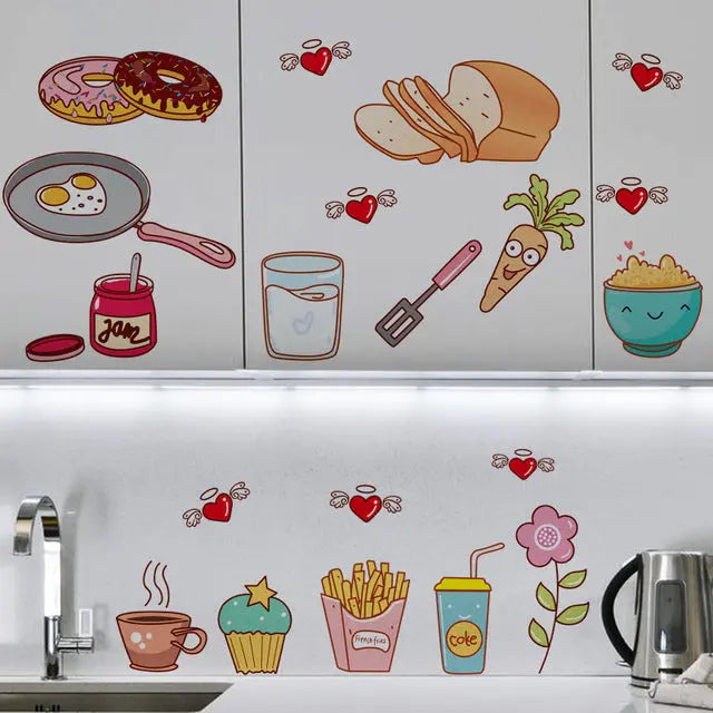 Kitchenware Self-adhesive Paper Cabinet Wall Stickers null