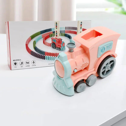 Domino Train Toys Baby Toys Car Puzzle Automatic Release Licensing Electric Building Blocks Train Toy null