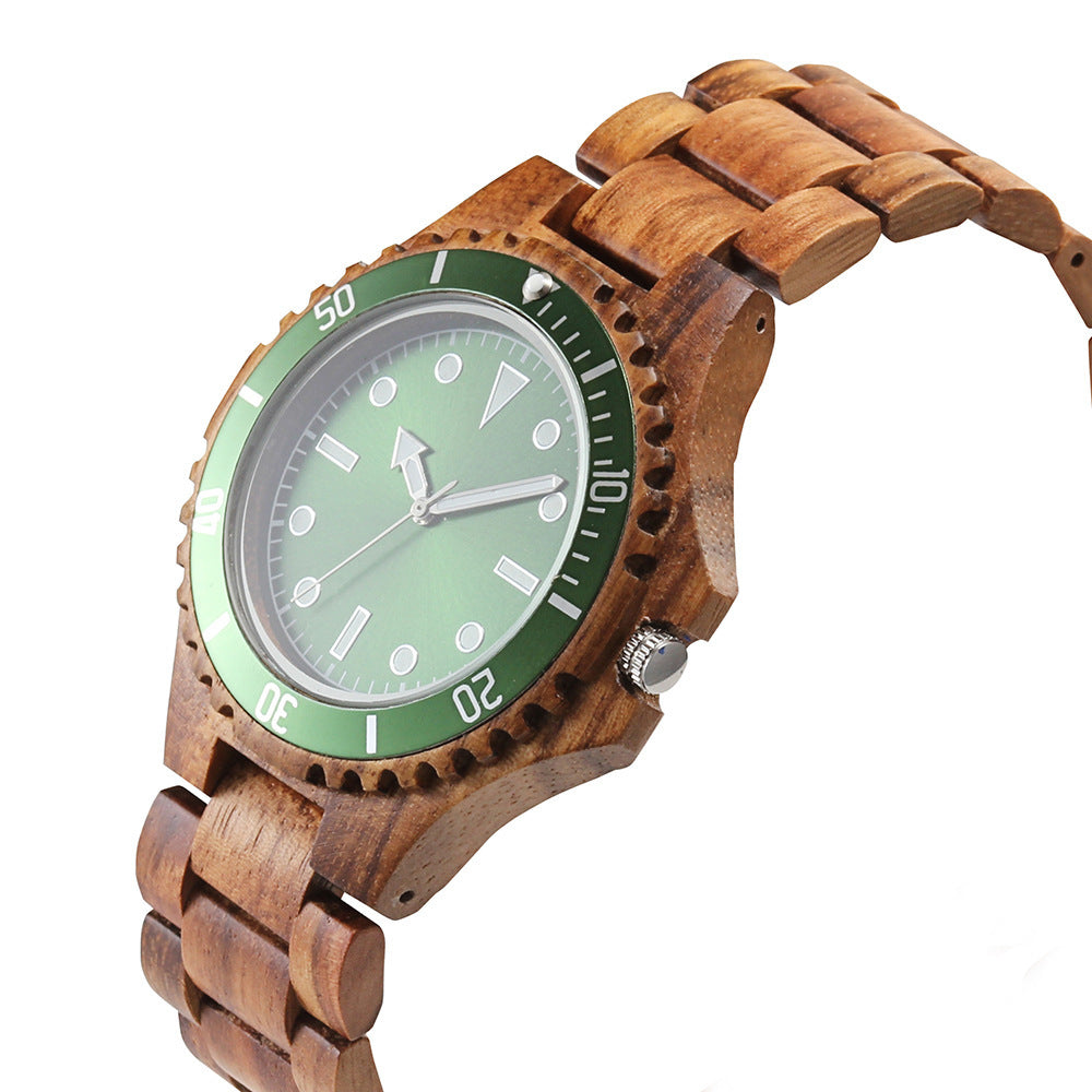 Mens Solid Wood Set Business Quartz Watch null Mens Solid Wood Set Business Quartz Watch