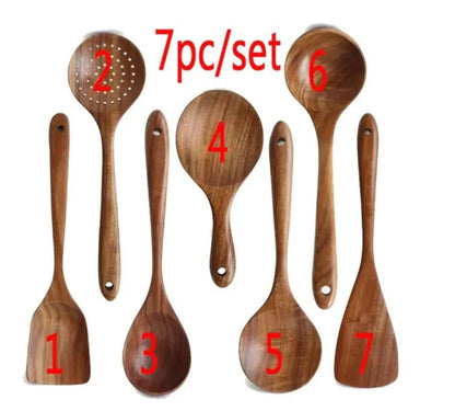 Kitchenware Set Household Non-stick Cookware Wooden Spoon null