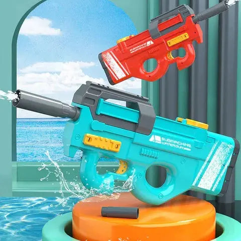 New P90 Electric Water Gun High-Tech Kids Toys Outdoor Beach Pool Large Capacity Summer Gel Blasting Water Gun For Adults null