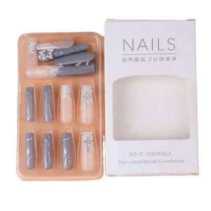 French Manicure Wear Nail Fake Nails French Cross null French Manicure Wear Nail Fake Nails French Cross French Manicure Wear Nail Fake Nails French Cross