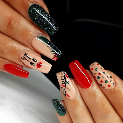 Christmas Wear Fake Nails Nail Sticker null Christmas Wear Fake Nails Nail Sticker Christmas Wear Fake Nails Nail Sticker