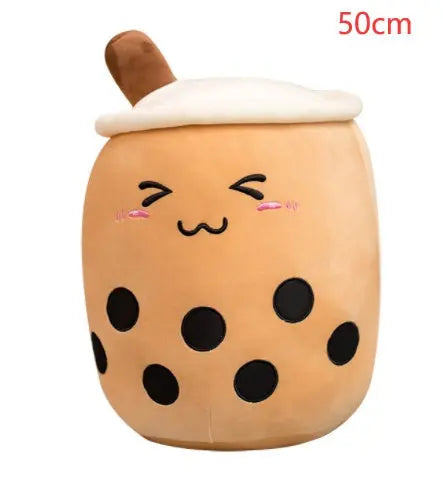 Cute Fruit Drink Plush Stuffed Soft Strawberry Milk Tea Plush Boba Tea Cup Toy Bubble Tea Pillow Cushion Kids Gift null