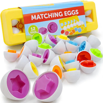 Baby Learning Educational Toy Smart Egg Toy Games Shape Matching Sorters Toys Montessori Eggs Toys For Kids Children null